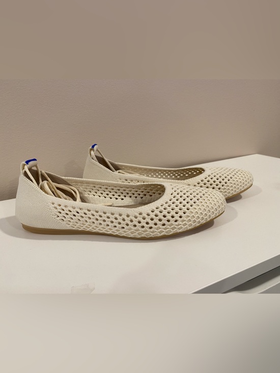 Rothy's Shoes - Rothy’s Size 7 Cream Knit Lace Up Ballet Flats for Women